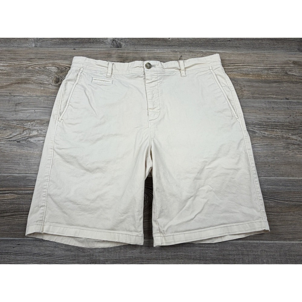 Johnnie-O Men's Size 36 Khaki Beige Performance Chino Shorts 9" Preppy Golf